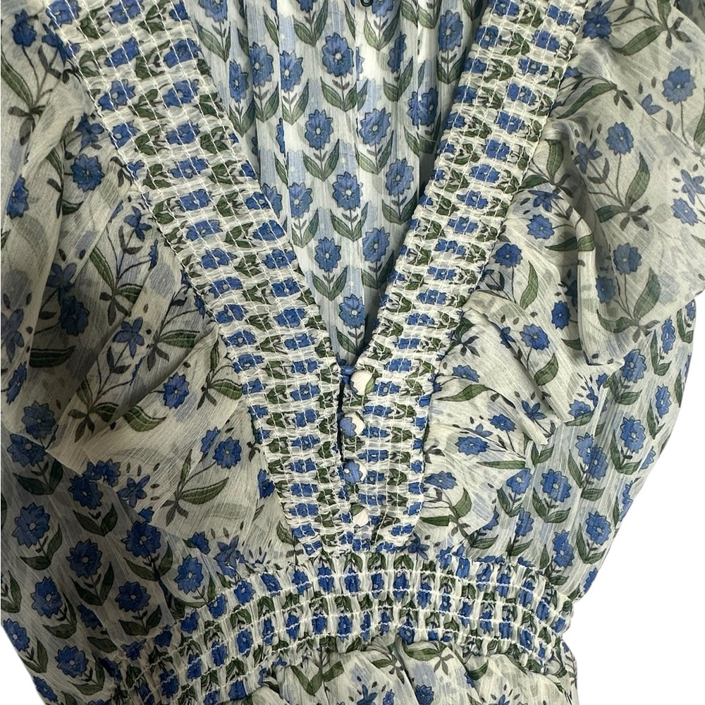 NEW MISA Los Angeles Ruffle-Tiered Ingrid Floral Maxi Dress S - Picture 8 of 12
